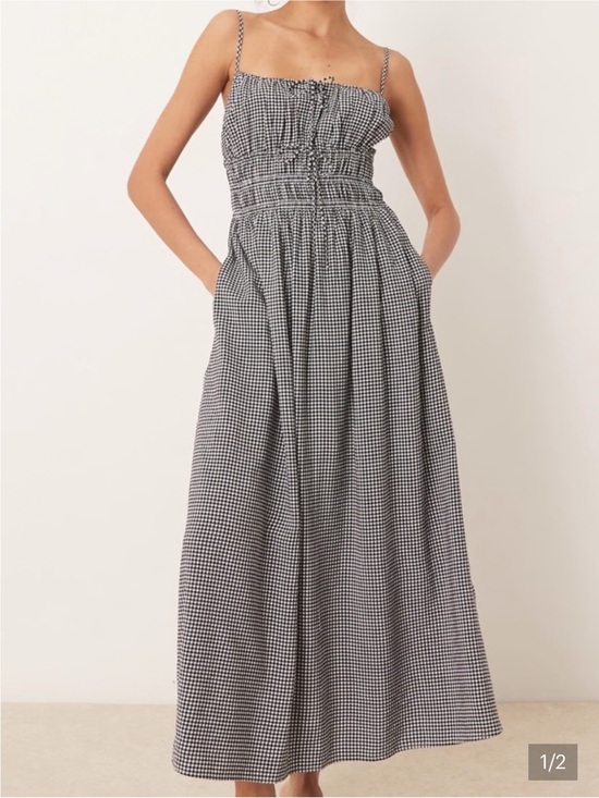 Abercrombie & Fitch Dresses & Skirts - Abercrombie & Fitch Black and White Gingham Maxi Dress